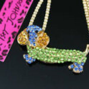 Betsey Johnson DACHSHUND Necklace